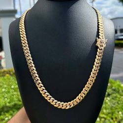Jewelry 10k solid Yellow Gold brand New Cuban link 24” Chain necklace 149.7 grams 10.00mm