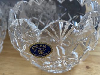 Three Piece 24% Lead Crystal Votives