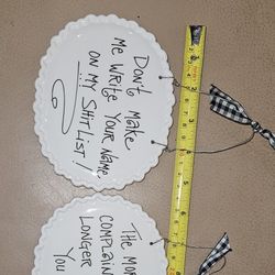 Wall Decor Hanging Ceramic Sign Funny Signs 