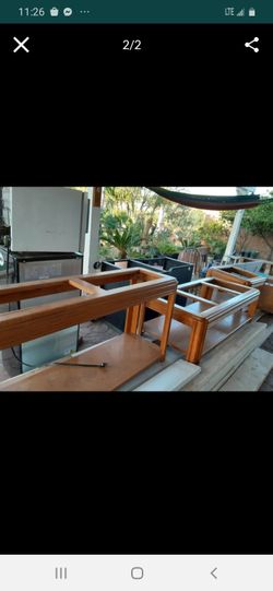 3 tables with glass