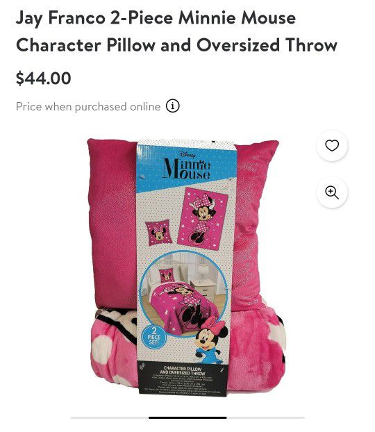 minnie mouse blanket with pillow