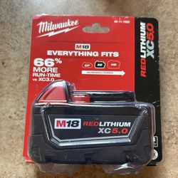 Milwaukee M18 Red Lithium XC5.0 Battery 
