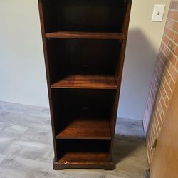 Mahogany wooden display case bookshelf
