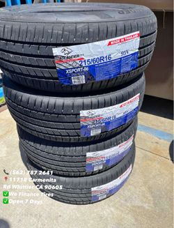 215/60/16 ATLANDER A/S New Set of Tires Installed and Balanced Set de Llantas Nuevas Instaladas y Balanceadas