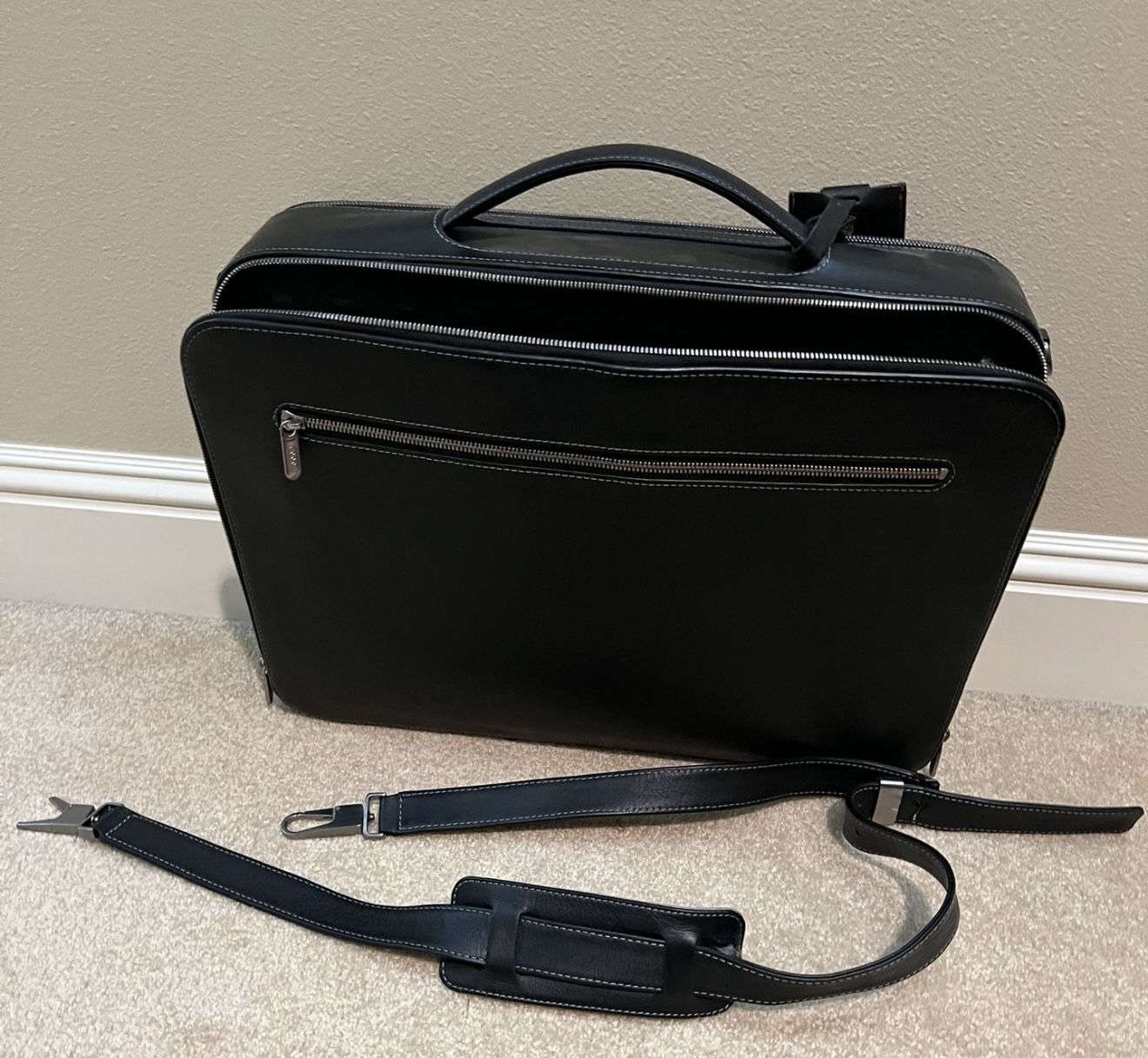 Audi Custom Leather Briefcase Black