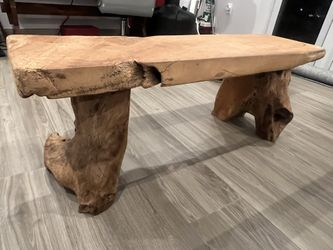 Beautiful Coastal Teak Live Edge Bench Or Center Table