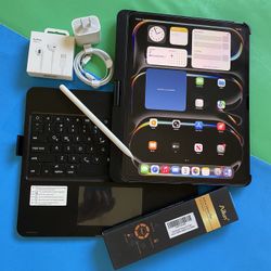 Apple IPad Pro 13”  (M4 chip /OLED display/ 2024 Model) 512GB with keyboard, pen & Accessories 