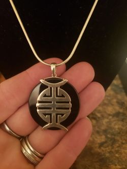 Beautiful silver necklace.