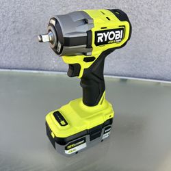 Ryobi 18V HP Brushless 4-mode 3/8” Impact Wrench w/ 4.0Ah Battery/ NEW