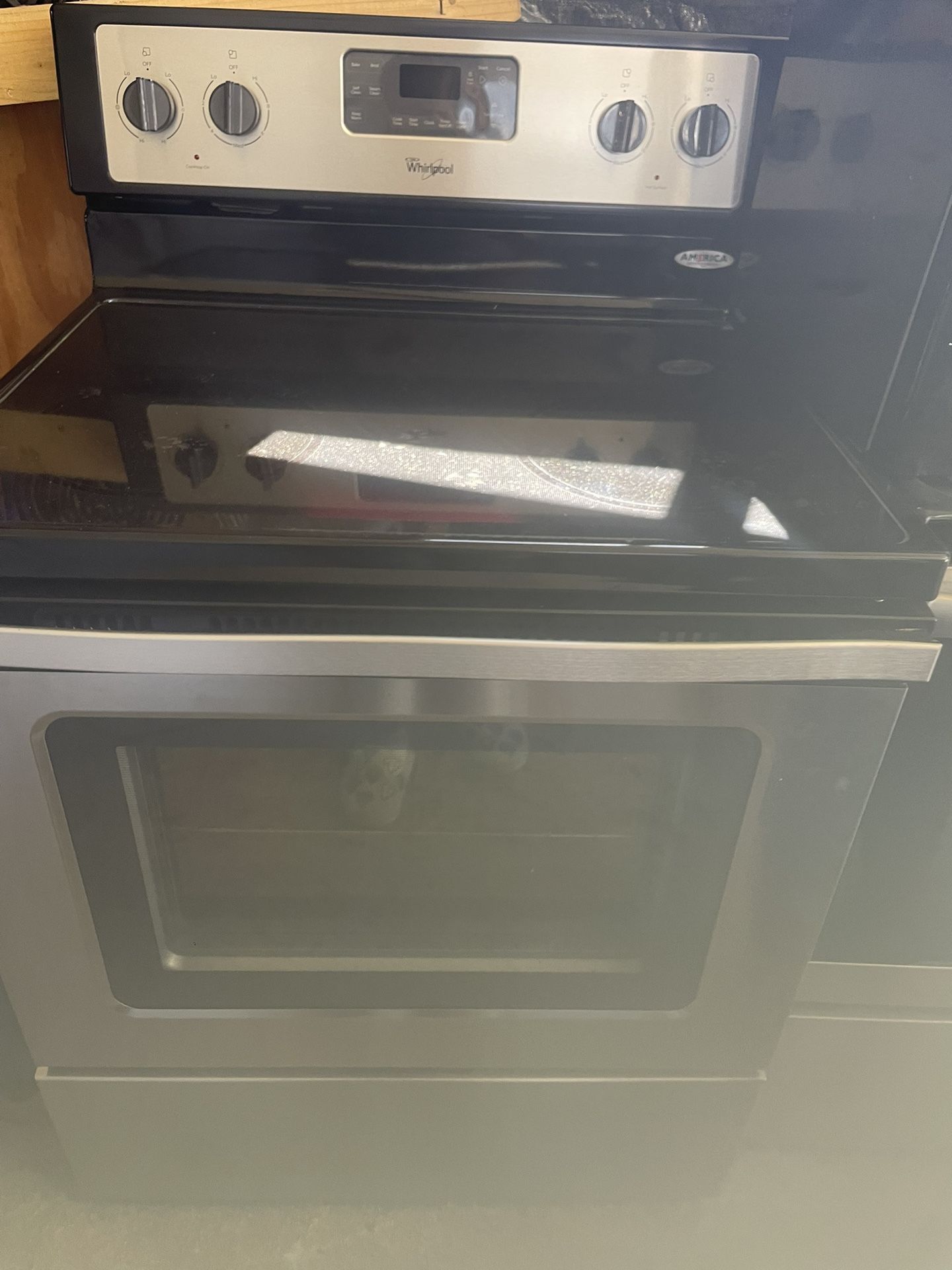 Whirlpool glass Stove Stainless Steel 