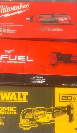 Milwaukee dremel and multi tool with a Dewalt multi too no batteries