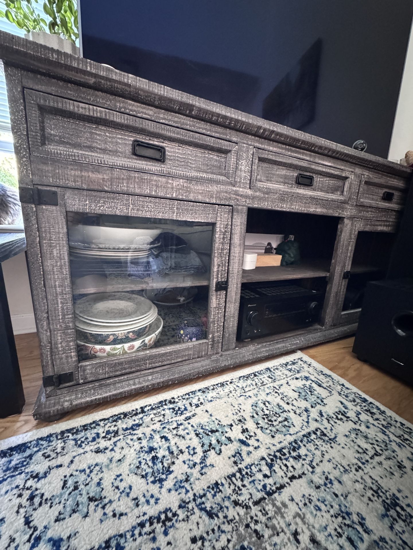 Desk stand, dark gray, 47 1/4x27 1/2 "