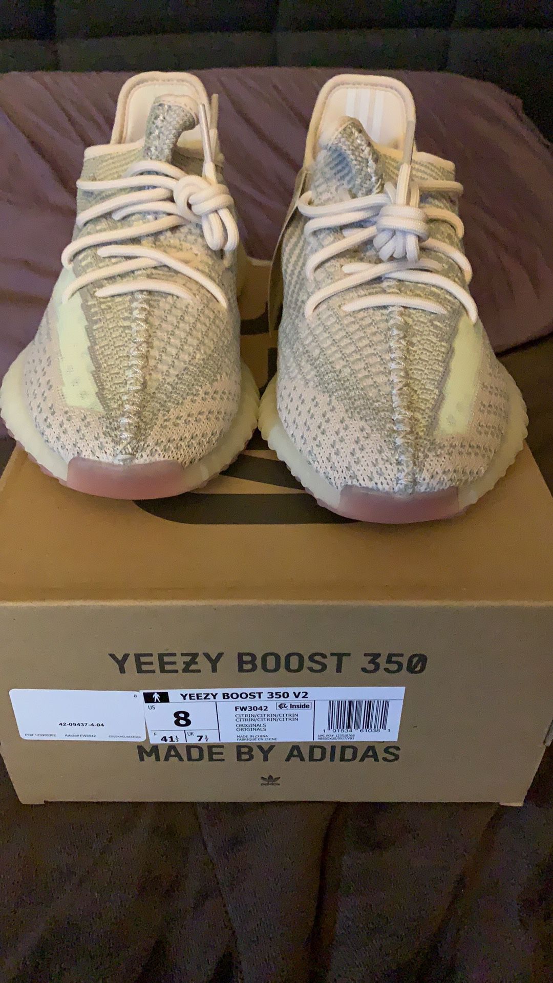 Yeezy 350 “Citrin” (Size 8) DSWT