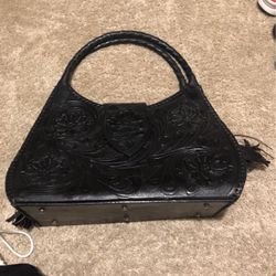 MEXICAN LEATHER STAMPED PURSE