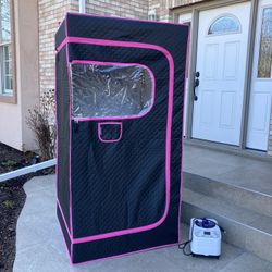 portable steam room W Red Lighting 