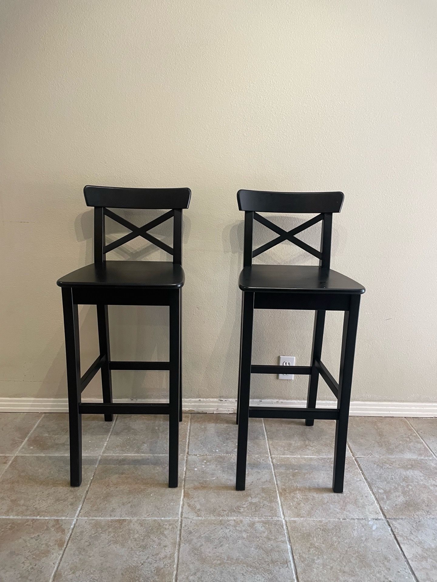 IKEA Ingolf Bar Stool Chairs (2)