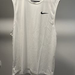 Nike Pro Mens Training Tank White L-XL Dri Fit CZ1184-100 Running Gym