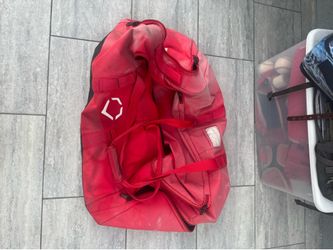 Catchers gear, bag helmet and bat