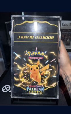 New/Sealed Paldean Fates Booster Bundle display w/acrylic case