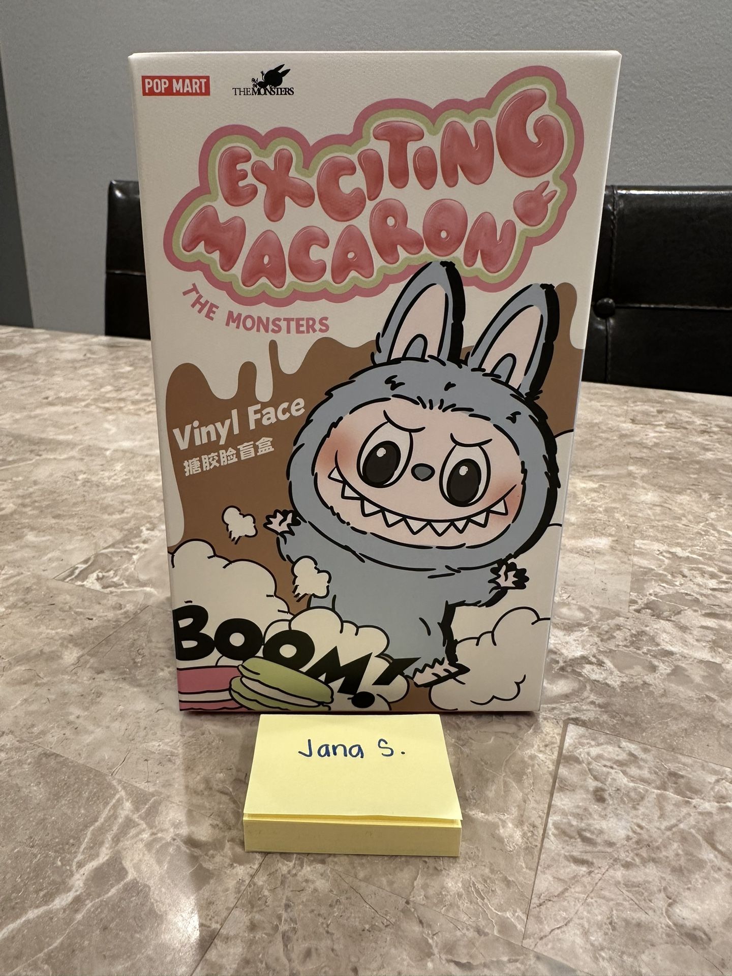 Labubu — Exciting Macaron — Sesame Bean 🩶