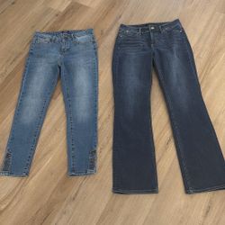2 Pair Womens denim Jeans 