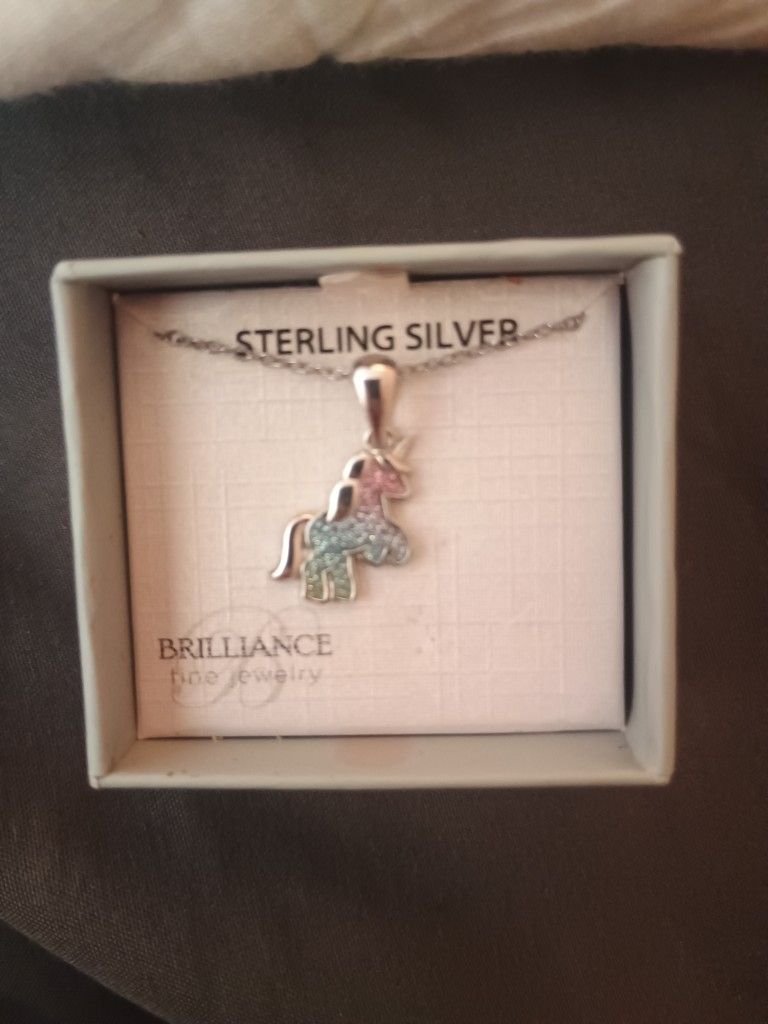 Multi Color Unicorn Charm Necklace