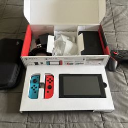 Nintendo Switch With Case And Controller 