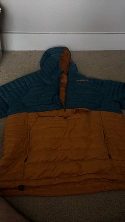 Blue and Orange Puffy Hoodie
