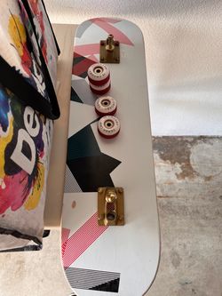Skateboard deck, wheels, and bearings