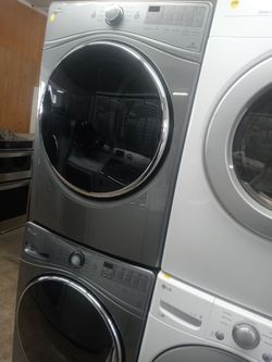 Whirlpool gray stackable front load washer and dryer set - Free delivery
