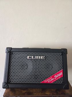 Roland Cube Street Stereo Amplifier Microphone Instrument Battery Speaker