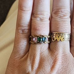 10k Gold Ring With Real Gems