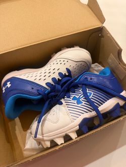 Under Armour Baseball Cleats White Blue
