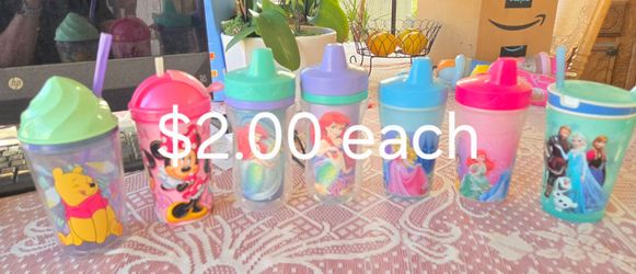Kids Sippy Cups and Straw Cups Disney Playtex Nuby Lot