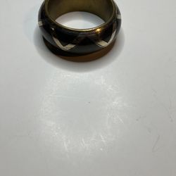 Womens Two Tone Bangle Bracelet 