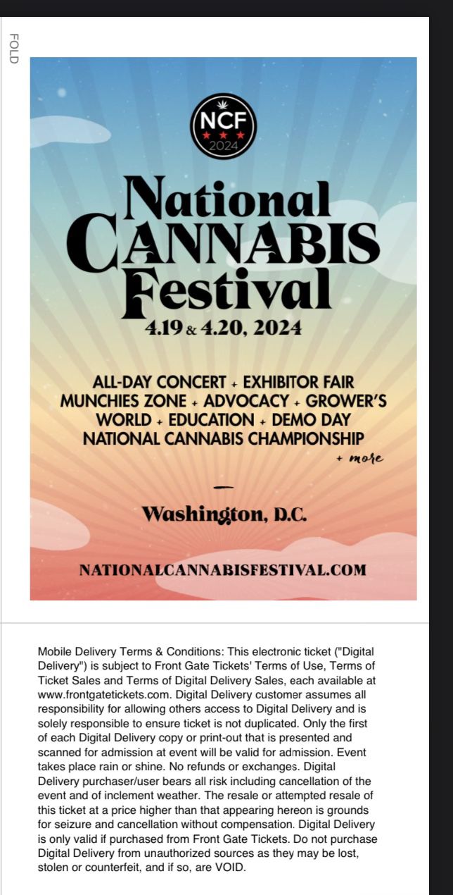 National cannabis Festival VIP TICKETS
