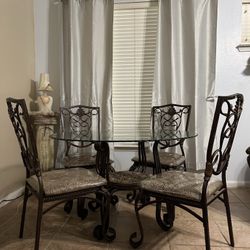 Glass Dining Table & Chairs 