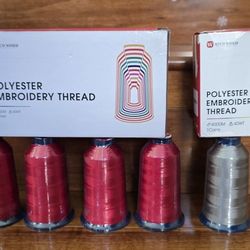 5 Polyester Embroidery Thread 40WT Polyester Thread Kit Each Spool 4000M