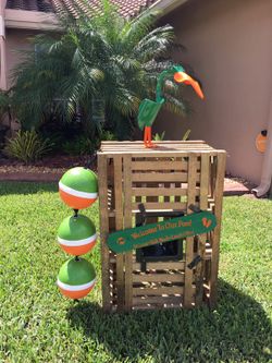 Miami hurricanes fan pool patio nautical tropical backyard decoration