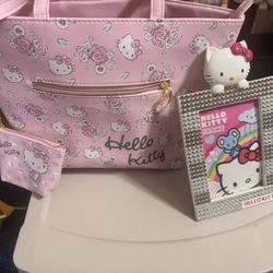 Hello Kitty Purse, Coin Bag And Frame 