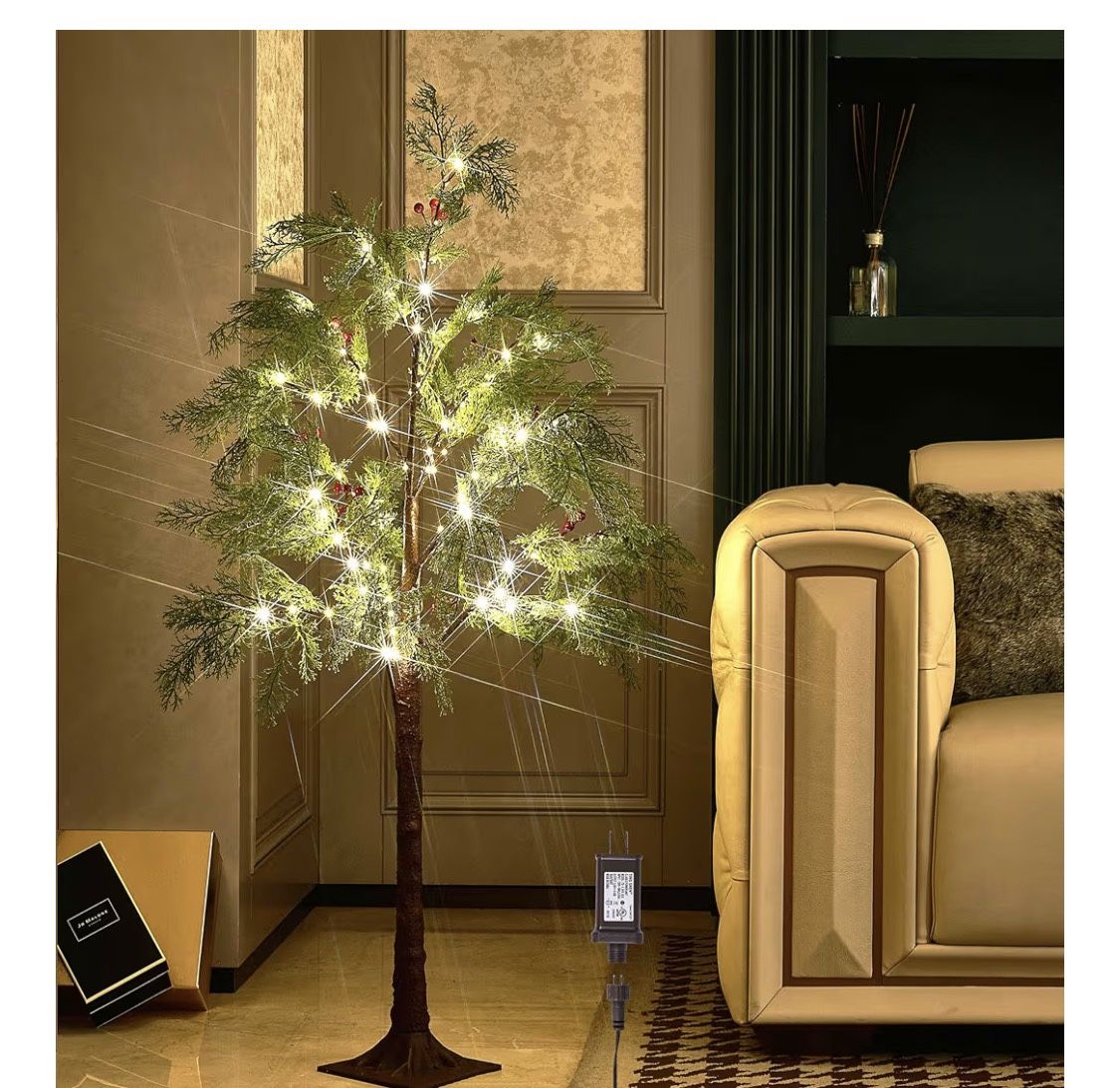 Lighted birch Tree 90 LED Fairy Lights 4FT (z12)