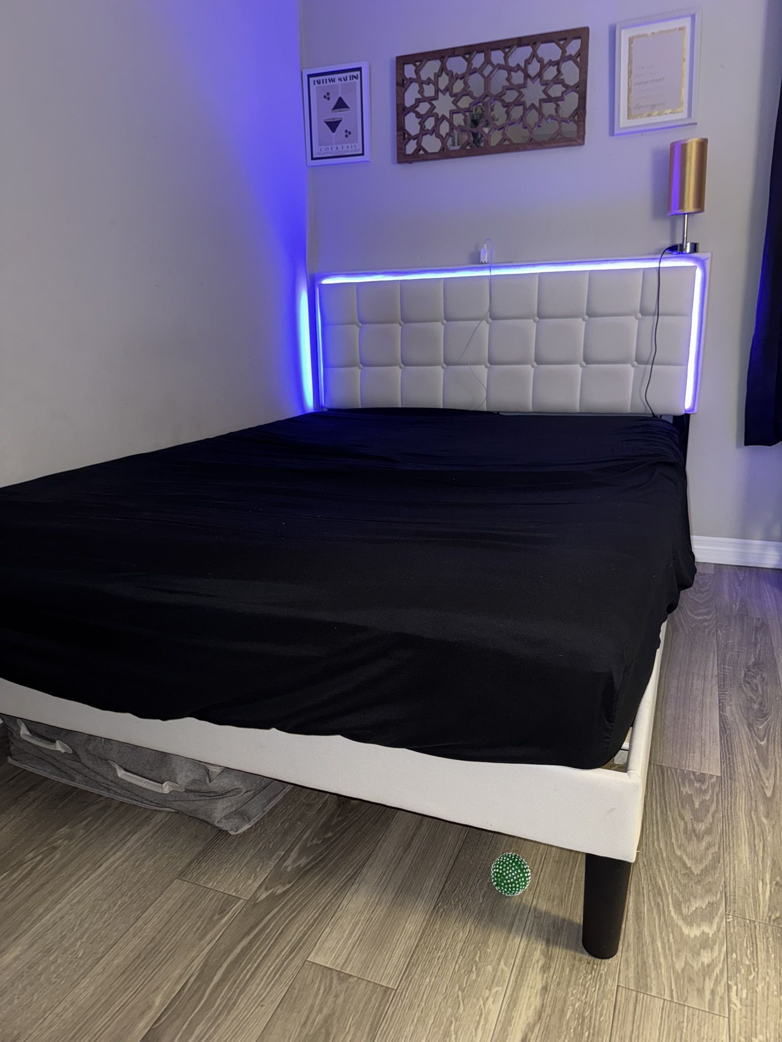 Queen Light Up USB Bed Frame