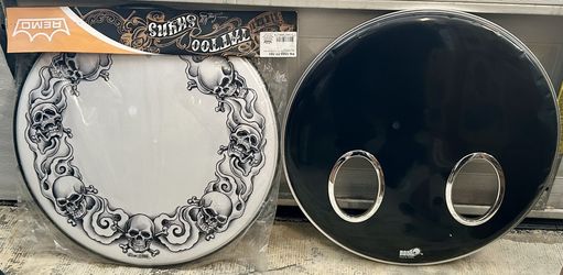 brand New 22 Inch Custom Bass Drum Heads Front And Back