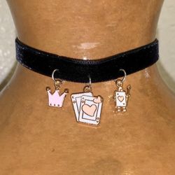 3 Charm Alice In Wonderland Disney Inspired Choker