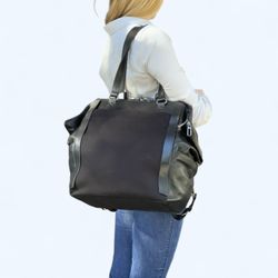 Betabrand Black Big Travel Tote Bag Carry-On Convertible Weekender, MSRP $178