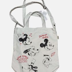 Disney Vintage Forever Mickey Canvas Tote Bag