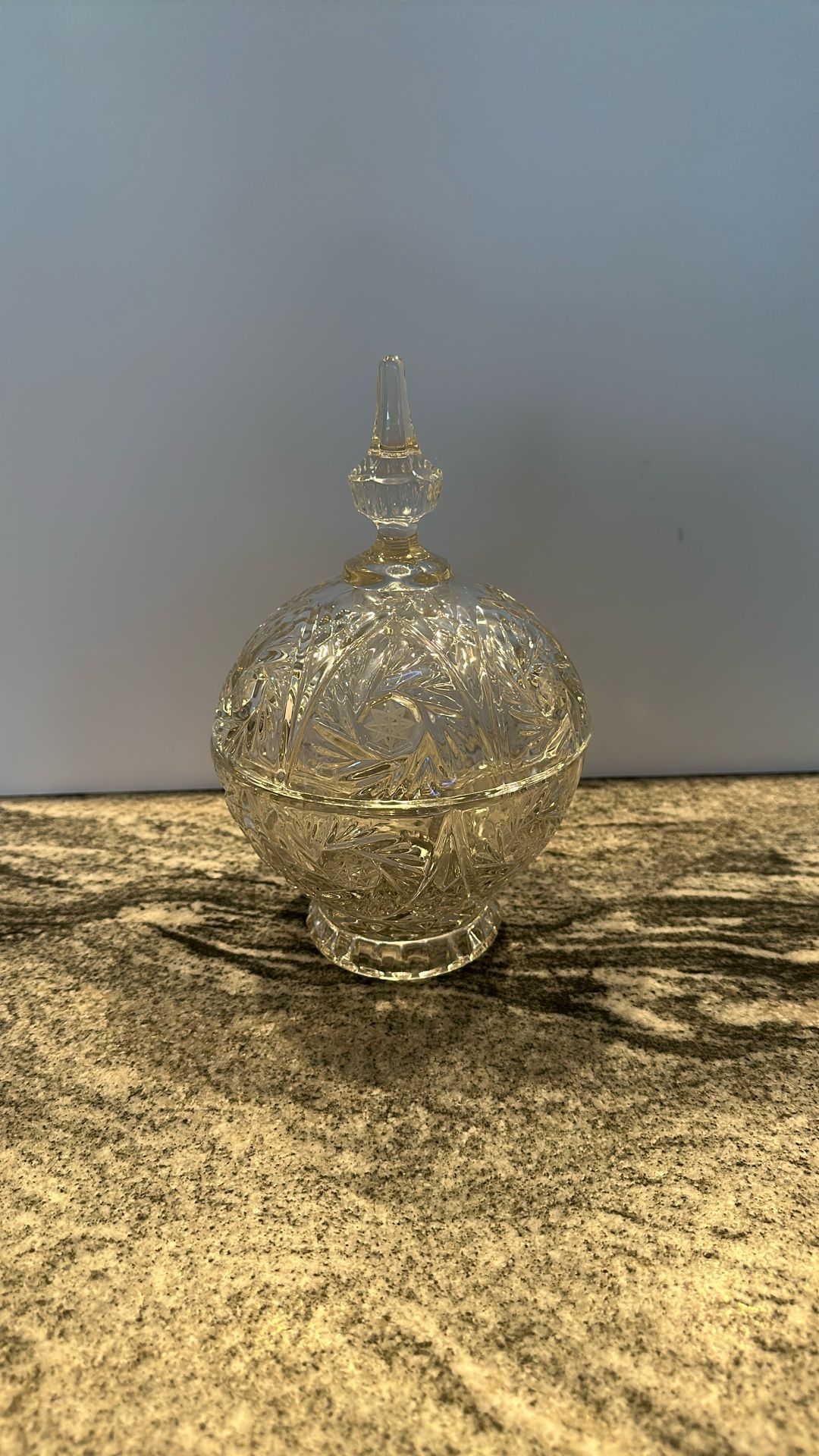  Vintage Candy Dish with Lid Bohemian Crystal