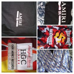 Amiri Shirt Dior Silk Robe Cash Money Headgear Jersey 