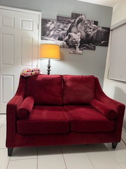 Suede Loveseat Couch