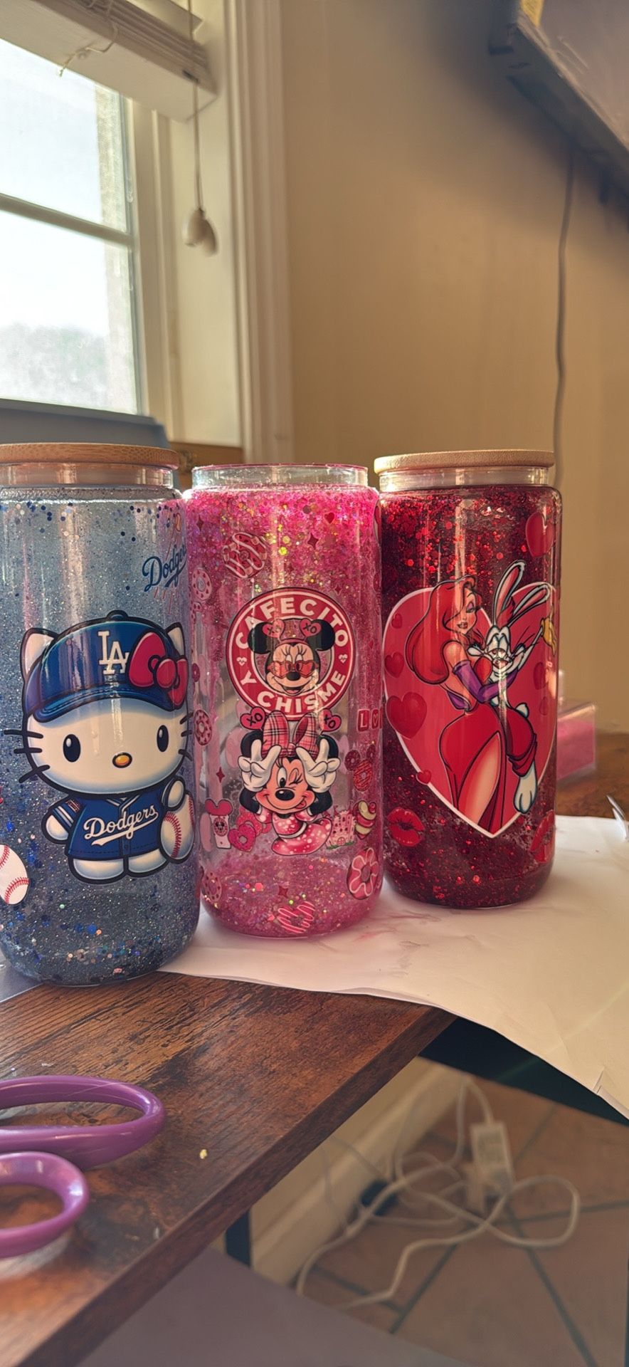 Snow Globe Tumbler Cups
